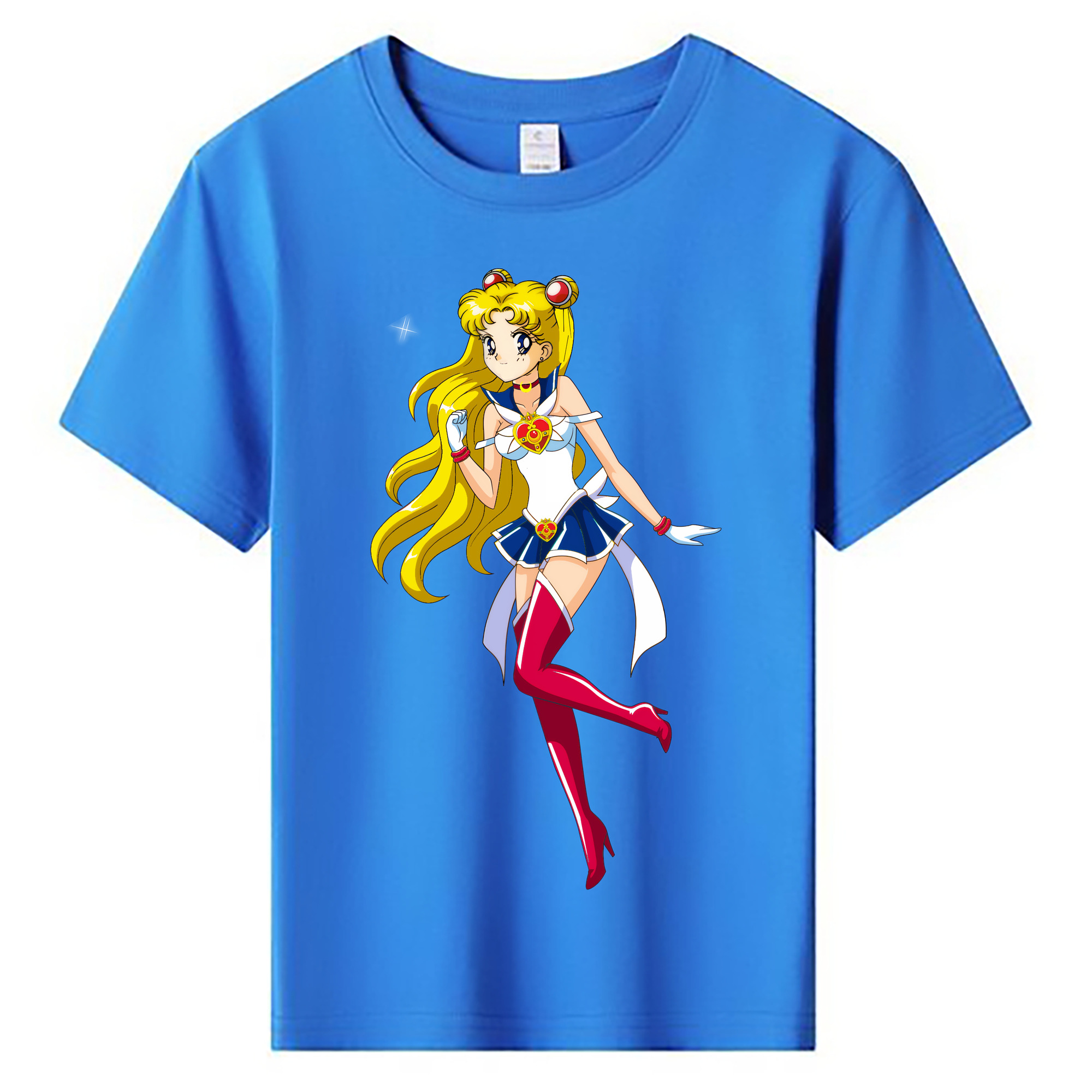 （画像用） 美少女戦士セーラームーン 月野 うさぎ つきの うさぎ Sailor Moon Tsukino Usagi 綿100％キッズTシャツ（フロントプリント）